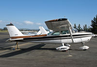 N2871U @ O69 - 1963 Cessna 172D on jack and minus prop @ Petaluma, CA - by Steve Nation