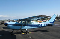 N3381U @ )69 - Locally-based very blue 1963 Cessna 182F @ Petaluma, CA (with owner in Carson City, NV by Dec 2007) - by Steve Nation