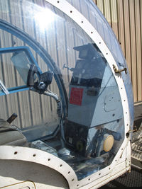 N6784D @ 0Q9 - Close-up of cockpit of North Coast Helicopters 1960 Bell 47G-2A-1 Tomcat @ Sonoma Skypark, CA - by Steve Nation