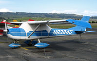 N8384G @ O69 - 1965 Cessna 150F with STOL wingtips and cockpit cover @ Petaluma, CA - by Steve Nation