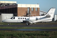 SE-DLZ @ EGGW - Swedish registered 1982 Cessna 500 Citation I, c/n: 500-0411 at Luton - by Terry Fletcher