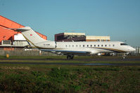 TC-KRM @ EGGW - Turkish Registered 2008 Bombardier BD-700-1A11 Global 5000, c/n: 9318 at Luton - by Terry Fletcher