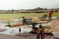 1874 @ EGVA - MiG-21 Fishbed of the Sky Hussars aerobatic team on the flight-line at the 1993 Intnl Air Tattoo at RAF Fairford. - by Peter Nicholson
