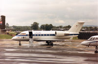 12 01 @ EGVA - Challenger 601 of the German Air Force's VIP Flight on the flight-line at the 1993 Intnl Air Tattoo at RAF Fairford. - by Peter Nicholson