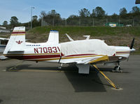 N7093V @ O61 - Locally-based 1976 Mooney M20F with cockpit cover @ Cameron Airpark, CA - by Steve Nation