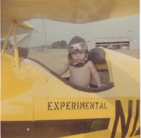 N1284V - Jimmy Brown is in the Mong PSA-1 (N1284V) in 1970 at Fairview Field, Richards, Texas.  Photo, taken by his mom, is now featured on the back cover of his newly published book, Texas Greed. - by Tinabeth Keasling