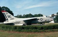146963 - Vought F-8K Crusader at the Gate of MCAS Beaufort SC - by Ingo Warnecke