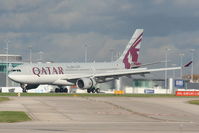 A7-ACK @ EGCC - Qatar Airways A330 landing on RW23R - by Chris Hall