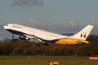 G-MONR @ EGCC - Monarch Airlines A300 departing from RW23R - by Chris Hall
