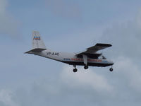 VP-AAC @ TNCM - Landing on Prinses Juliana Airport St Maarten (Anguilla Air Services BN-2A Islander) - by Willem Goebel