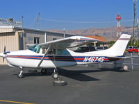 N4674S @ KRHV - Locally-based Cessna TR182 in brilliant sunshine @ Reid-Hillview (originally Reid's Hillview) Airport, San Jose, CA - by Steve Nation