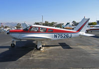 N7526J @ KRHV - Better shot of locally-based 1968 Piper PA-28R-180 Cherokee Arrow in bright sunshine @ Reid-Hillview Airport, San Jose, CA - by Steve Nation