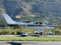 N3376E @ SZP - 1982 Cessna 182R SKYLANE II, Continental O-470-U 230 Hp @ 2,400 rpm for 100LL, takeoff climb rwy 22 - by Doug Robertson