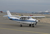 N4715W @ KCCR - Lake Havasu, AZ-based 1980 Cessna P210N (note dual registration) taxis for RWY 32R @ Buchanan Field, Concord, CA - by Steve Nation