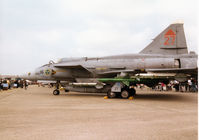37427 @ MHZ - JA 37 Viggen of the Swedish Air Force's F16 Wing on display at the 1998 RAF Mildenhall Air Fete. - by Peter Nicholson