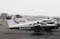 N43434 @ KOAK - Locally-based 1974 piper PA-28-151 on general aviation ramp @ Oakland International Airport, CA - by Steve Nation
