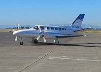 N2722D @ KAPC - USA Gasoline (Newbury Park, CA) 1980 Cessna 441 arriving on bizjet ramp @ Napa County Airport, CA - by Steve Nation