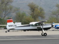 N185TK @ SZP - 1981 Cessna A185F SKYWAGON II, Continental IO-520-D 300 Hp, takeoff roll Rwy 22, tail already up - by Doug Robertson