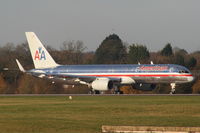 N188AN @ EGCC - American Airlines B757 ready to depart from RW05L - by Chris Hall