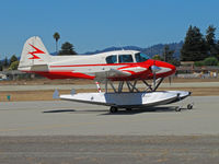 N34DA @ KWVI - Float-equipped 1958 Piper PA-23-160 from San Andreas, CA taxiing in @ 2010 Watsonville Fly-in - by Steve Nation