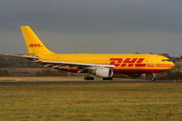 EI-OZH @ EGGW - DHL A300 waiting for clearance to enter RW26 for departure - by Chris Hall