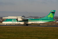 EI-SLM @ EGGW - Aer Lingus regional ATR72 departing from RW26 - by Chris Hall