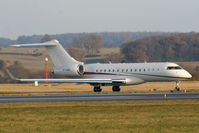 M-VANG @ EGGW - Global Express on hold for RW26 - by Chris Hall