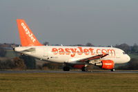G-EZIU @ EGGW - easyJet A319 backtracking before departure from RW26 - by Chris Hall