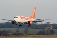 G-EZKC @ EGGW - easyJet B737 on finals for RW26 - by Chris Hall