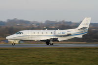 S5-BAV @ EGGW - Linxair Business Airlines Cessna 560XL Citation departing from RW26 - by Chris Hall
