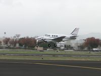 N91TJ @ POC - Landing deep and smoothly on runway 26L before reversing props - by Helicopterfriend
