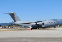 05-5139 @ KWVI - AFRC 452nd AMW C-17A from March AFB taxiing to military display ramp @ 2010 Watsonville Fly-in - by Steve Nation