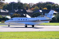 CS-DXH @ EGNR - Netjets Citation XLS lining up on RW04 before departing from Hawarden - by Chris Hall