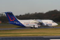 OO-DJY @ EGCC - Brussels Airlines RJ85 on the taxyway after arriving on RW05R - by Chris Hall