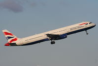 G-EUXG @ EGCC - British Airways A321 departing from RW05L - by Chris Hall