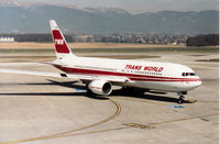 N603TW @ GVA - Boeing 767-231 of Trans World Airlines arriving at Geneva in March 1993. - by Peter Nicholson