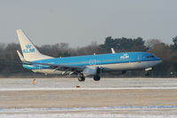 PH-BXZ @ EGCC - KLM B737 landing on RW05L - by Chris Hall