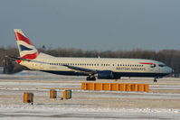 G-DOCU @ EGCC - British Airways B737 departing from RW05L - by Chris Hall