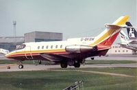 G-BKBM @ EGGW - Parked at Luton in the 1980s - operated by McAlpine Aviation - by G TRUMAN
