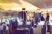 N738PA @ LHR - First class cabin , B747 Pan Am , Aug 1971 - by Henk Geerlings
