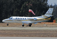 N958GC @ KWVI - GILC Corp 2002 Cessna 550 just before touchdown at KWVI home base - by Steve Nation