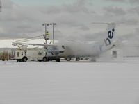 G-JECT @ EGNS - G-JECT being de-iced as the airport reopened after snowfall - by Manxman