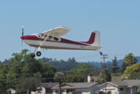 N3100D @ KWVI - San Jose, CA-based 1955 Cessna 180 climbing out @ 2010 Watsonville Fly-In - by Steve Nation