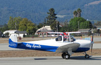 N3437H @ KWVI - Southern California-based 1946 Ercoupe 415-C Sky Sprite taxiing @ 2010 Watsonville Fly-In - by Steve Nation