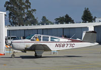 N5877C @ KWVI - Locally-based 1951 Beech C35 Bonanza taxiing @ 2010 Watsonville Fly-In - by Steve Nation