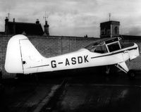 G-ASDK - Outside A.F.A.C.'s unit in Shefford, Beds, where it was restored to flying condition in the mid 1980's - by Lee Mullins