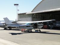 N182HG @ CNO - Parked at a hanger and being worked on - by Helicopterfriend