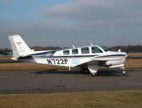 N722P @ EGLK - Visiting Bonanza taxying past the cafe, This a/c flew around the World in 2009. - by BIKE PILOT