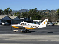 N711AZ @ SZP - 1970 Piper PA-28-235 CHEROKEE, Lycoming O-540-B4B5 235 Hp, landing roll Rwy 22 - by Doug Robertson