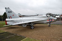 XS420 @ EGLF - English Electric Lightning T.5 at the F.A.S.T. museum, Farnborough. - by moxy